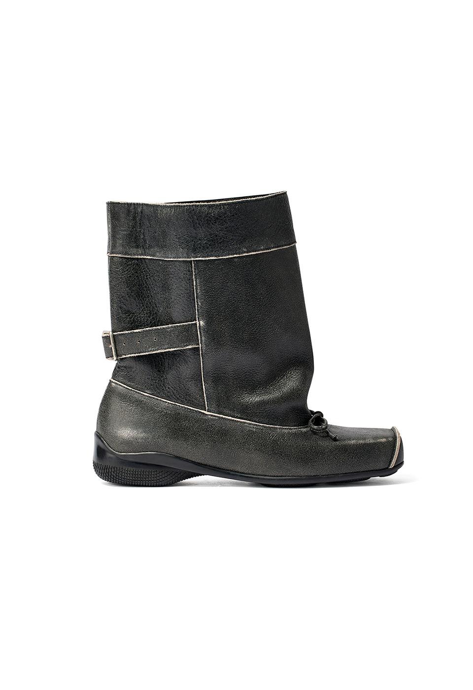 BALLET SLOUCHY SHORT BOOTS, CHARCOAL