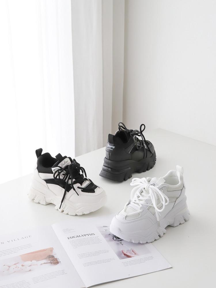 여성 어글리 키높이 6cm통굽 스니커즈 발편한 운동화