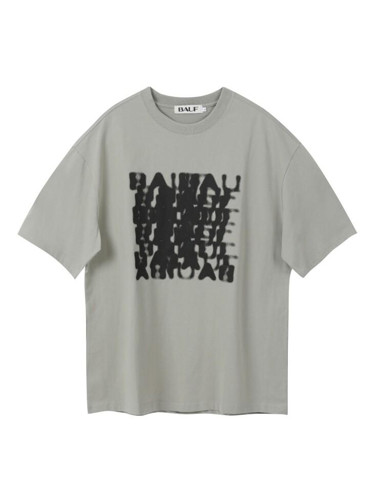 오버레이 반팔 티셔츠 [그레이]