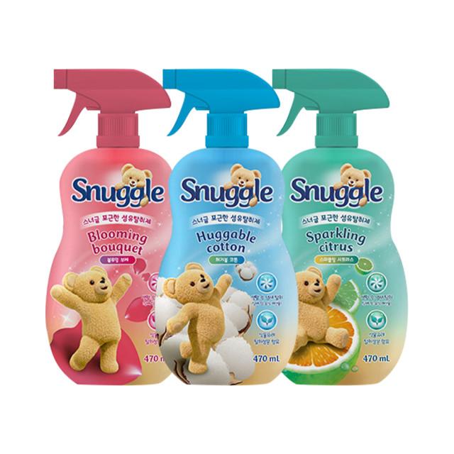 [470ml+470ml] 스너글 섬유 탈취제 허거블 코튼 / 스파클링 시트러스 / 블루밍 부케
