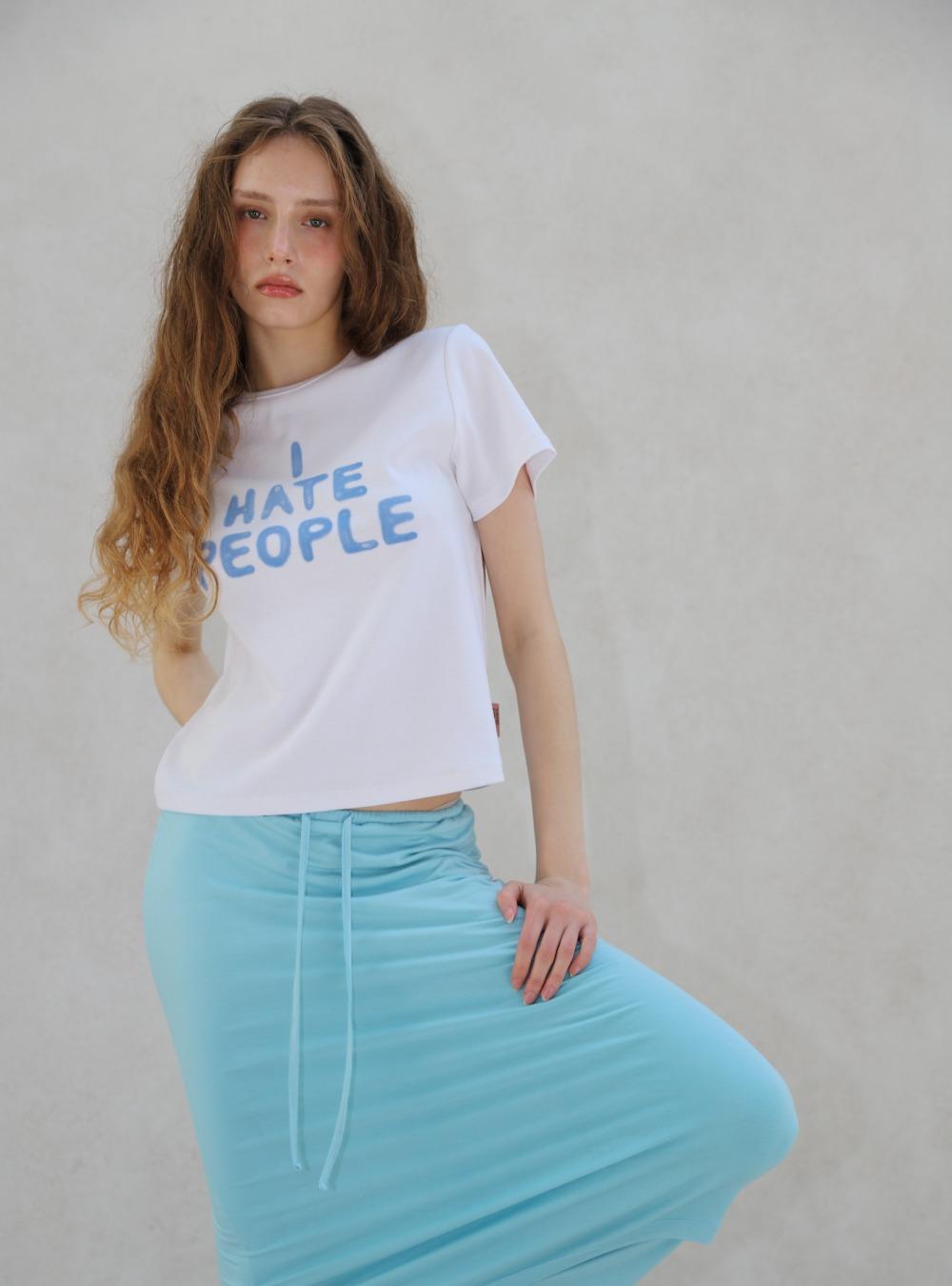 I hate people T-shirts, whtie