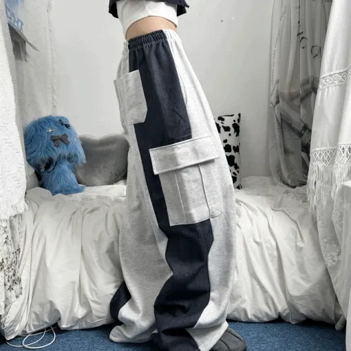 bio mix cotton cargo pants (2size)