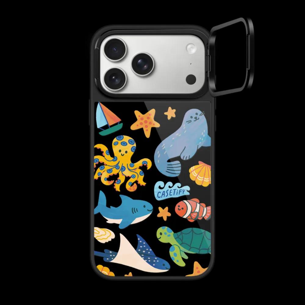 iPhone 17 미러 링 스탠드 케이스 | 밀리터리 그레이드 보호 기능