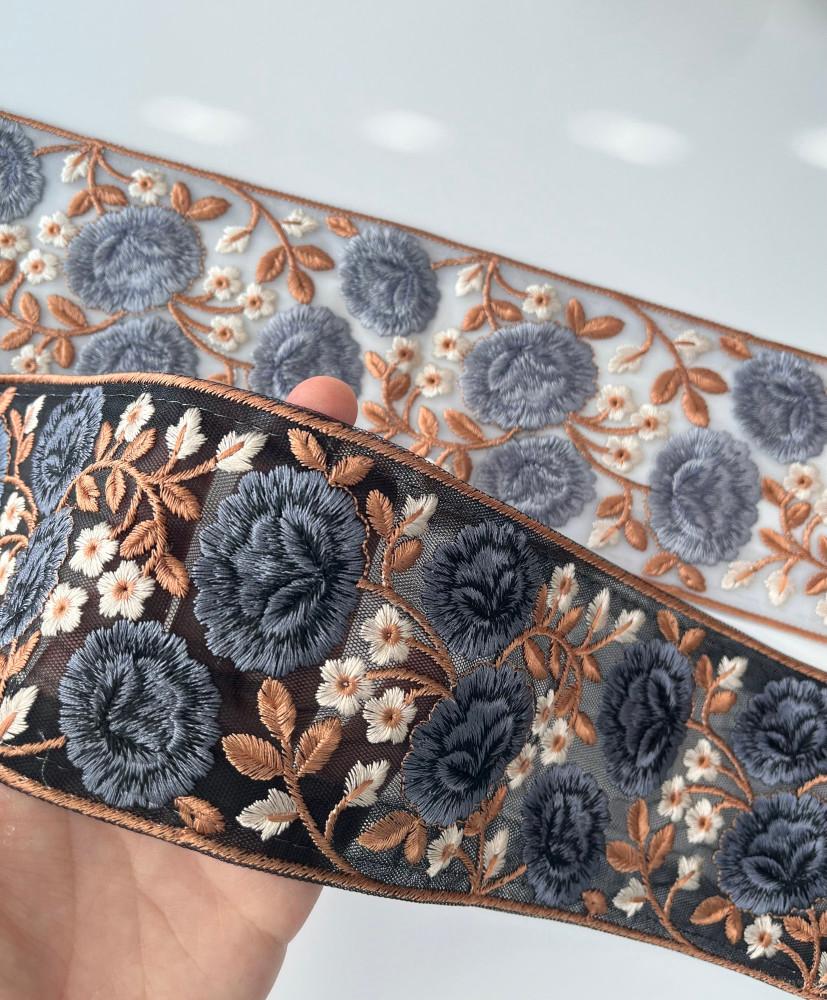 85mm 블레스 자수리본 레이스원단 리본공예 원단