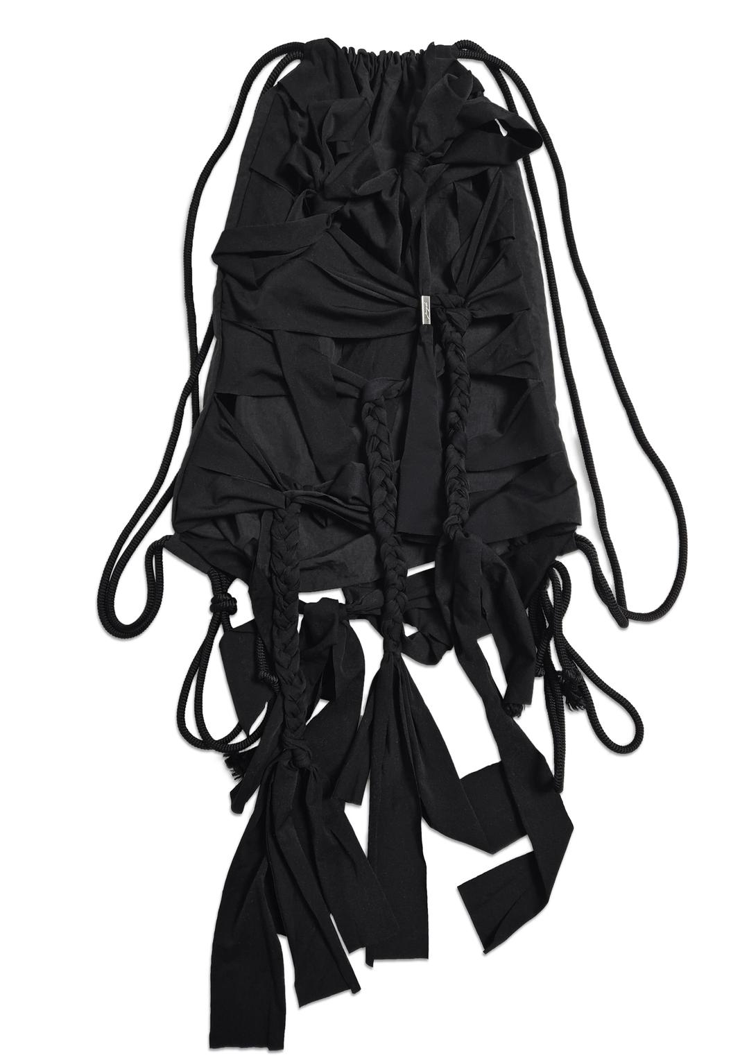 FLUTTER GYM SACK . BLACK