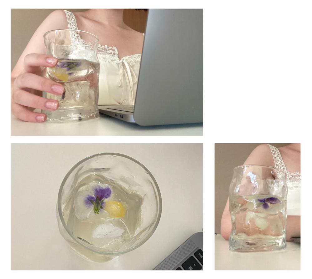 (웨이브리) 웨이브 글라스 언더락잔 물컵 유리컵 유리잔 홈카페