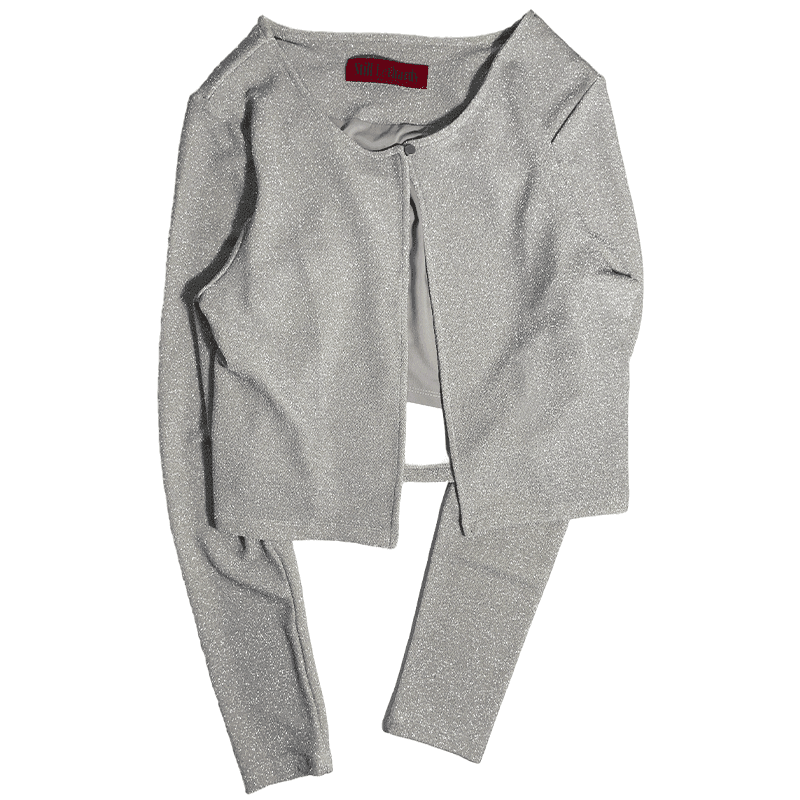 [STILL LETHARDY] GLITTER SHORT CARDIGAN
