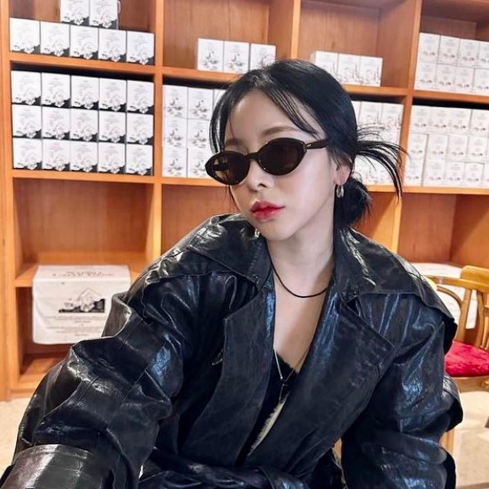 [백화점 상품권 증정] 마르카토 선글라스 헤일리 블랙 mahrcato hailey C001 오벌형 레트로 선글라스