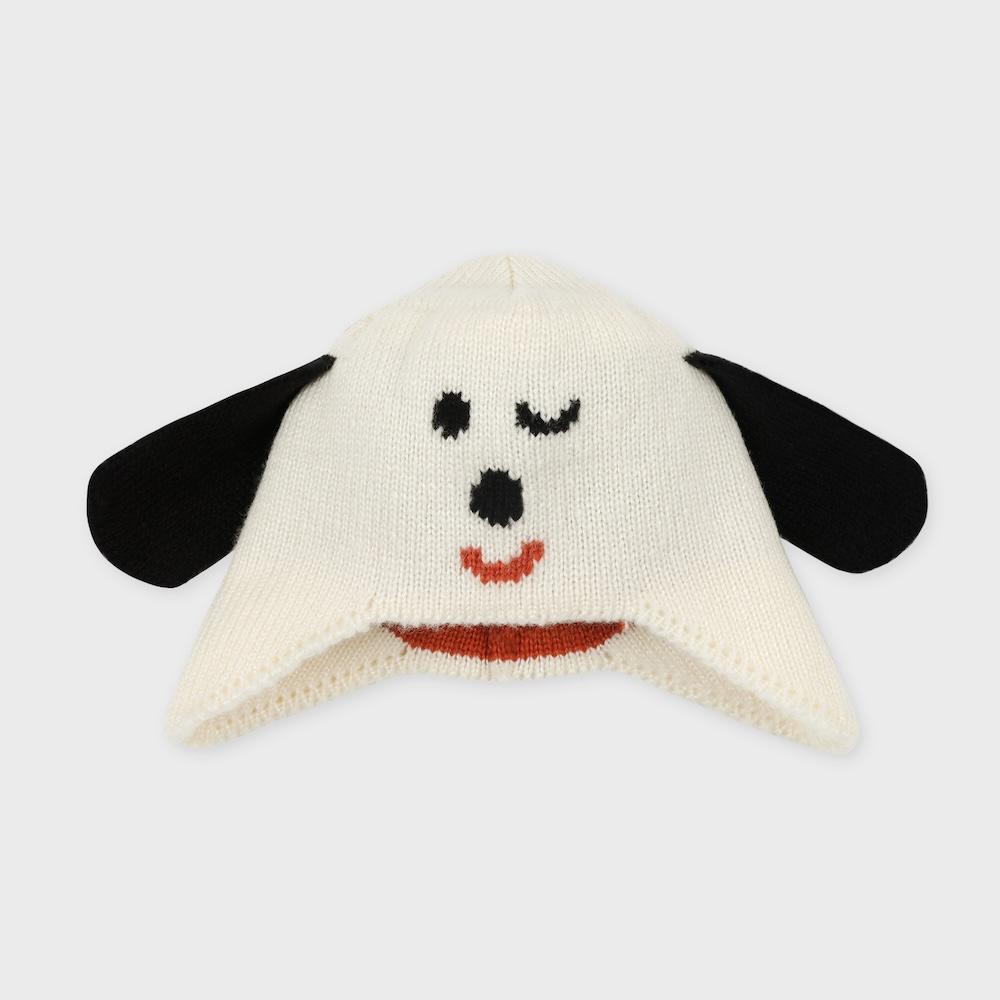 MOGU baby earmuff knit hat cream