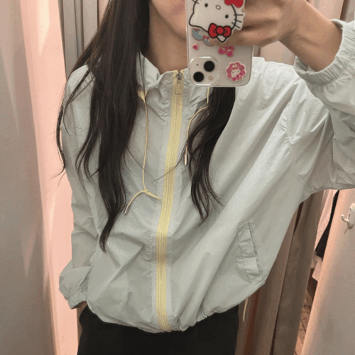 스테이데이 [기획특가]후드 스트링 얇은 썸머 바람막이