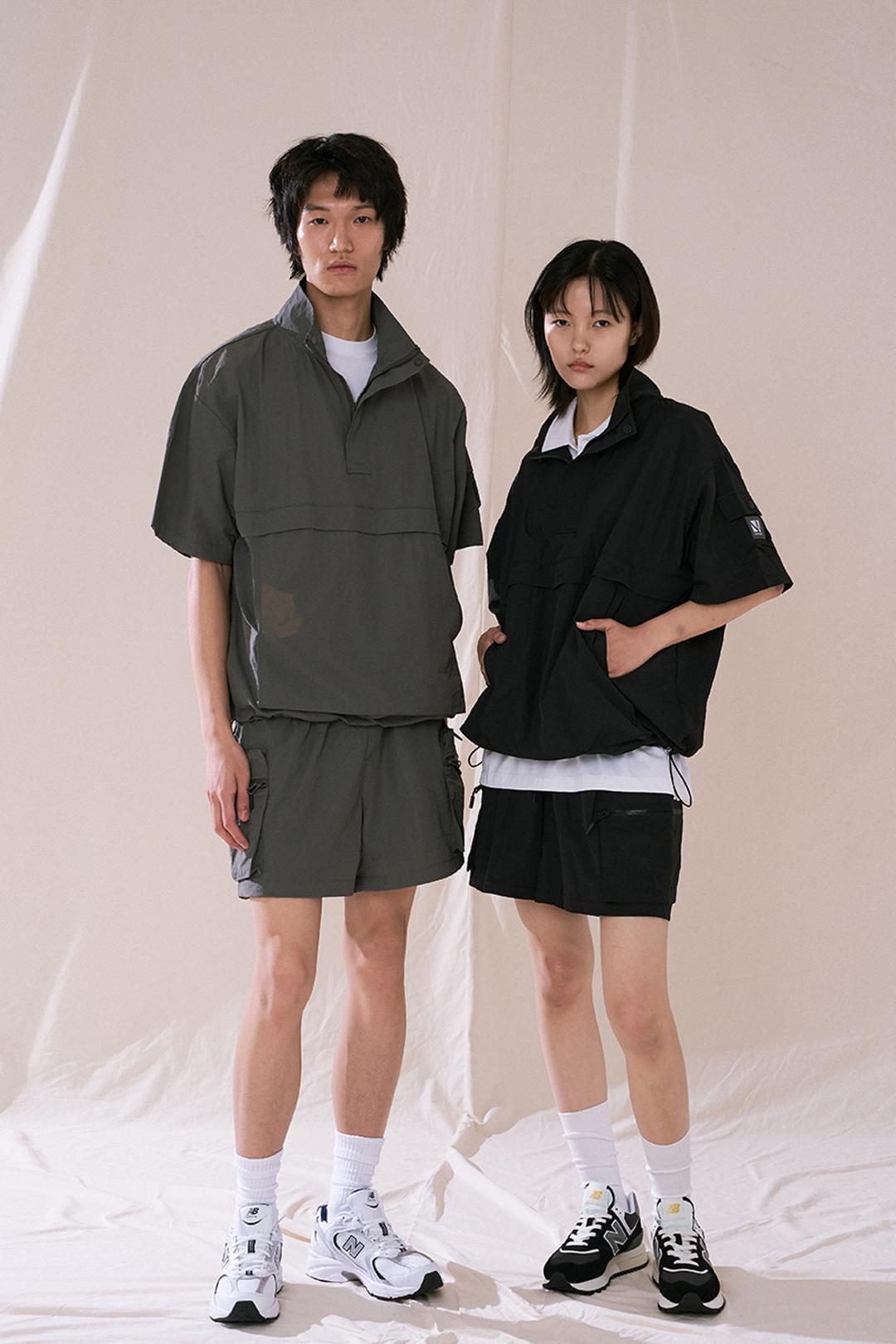 Turtle Neck Anorak Half Set-Up CSOs-011  [Unisex]