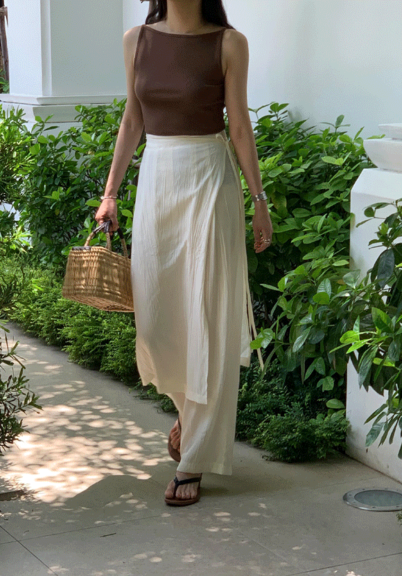 멜로즈무드 페스트 레이어드 랩팬츠pt(3color)