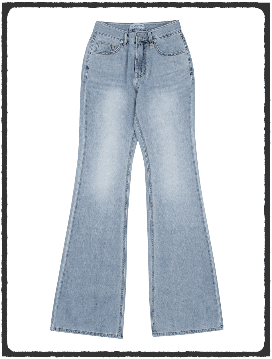 Midrise Bootcut Denim Jean - Light Blue