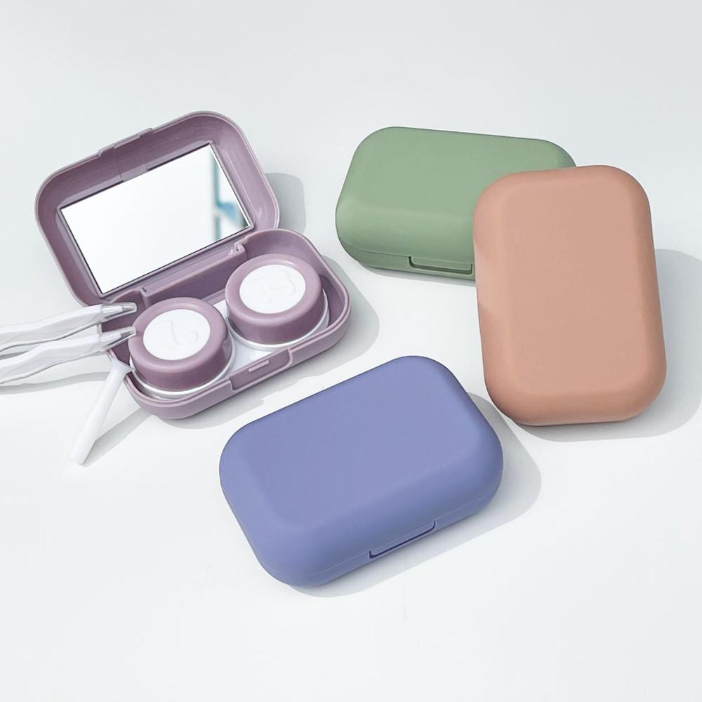 [샤샤]콘텍트렌즈 휴대용 여행용 무광 미니렌즈케이스 거울포함