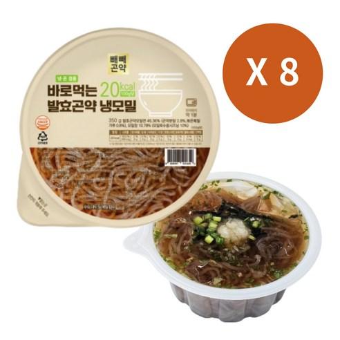 [국물까지 다 먹어도 70kcal] 바로먹는 발효곤약 냉모밀, 350g, 8개 - 메밀/모밀 | 쿠팡