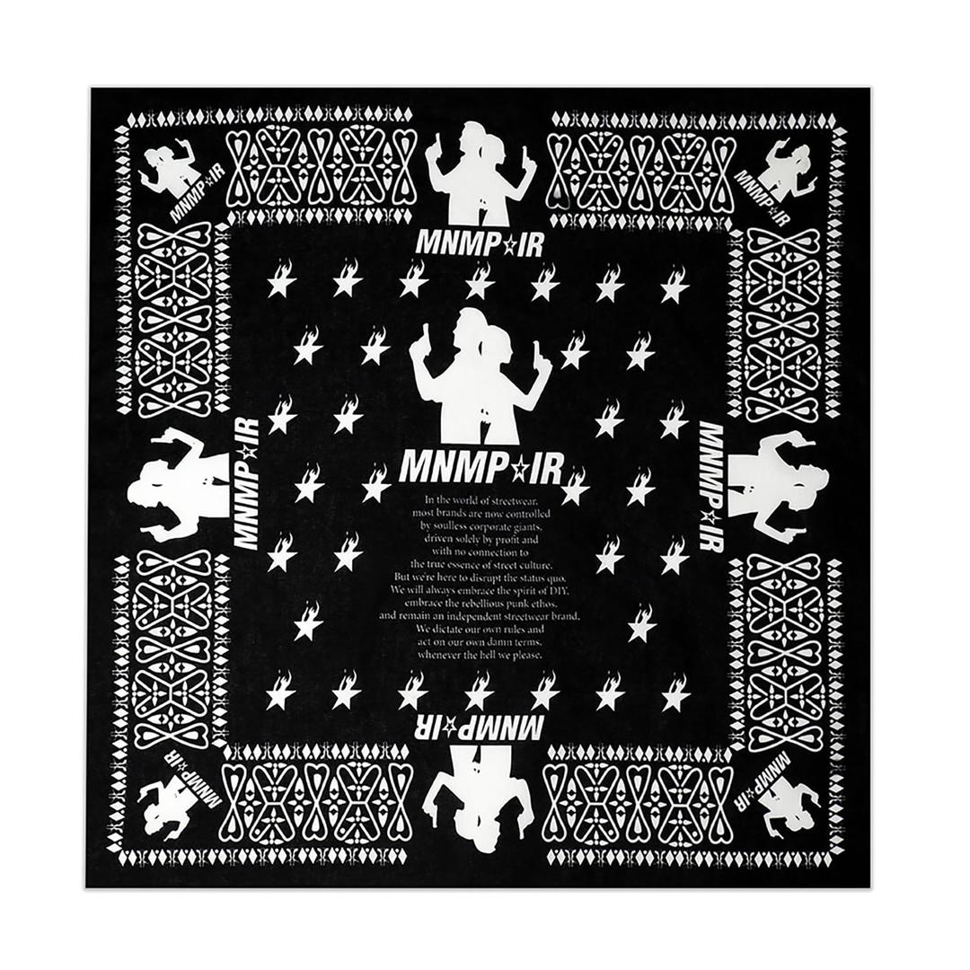 YOUNG FOGEY'S MESSAGE BANDANA BLACK