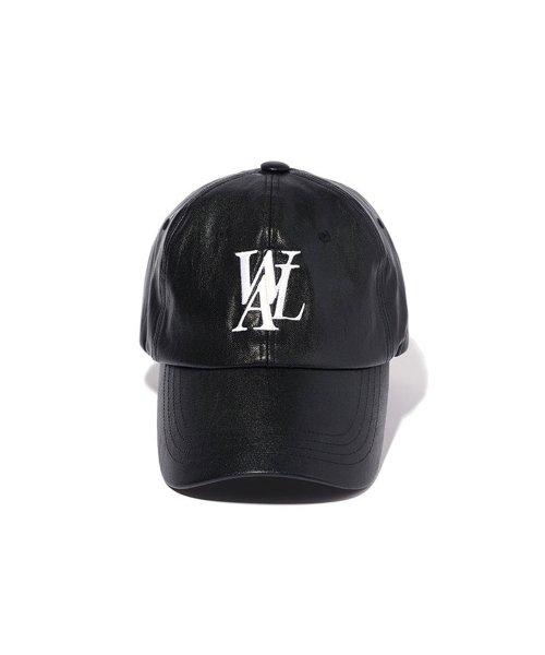 Signature Logo ball cap - LEATHER BLACK