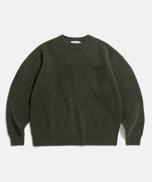 에스피오나지(ESPIONAGE)  Commando Knit Sweater Olive - 사이즈 & 후기 | 무신사