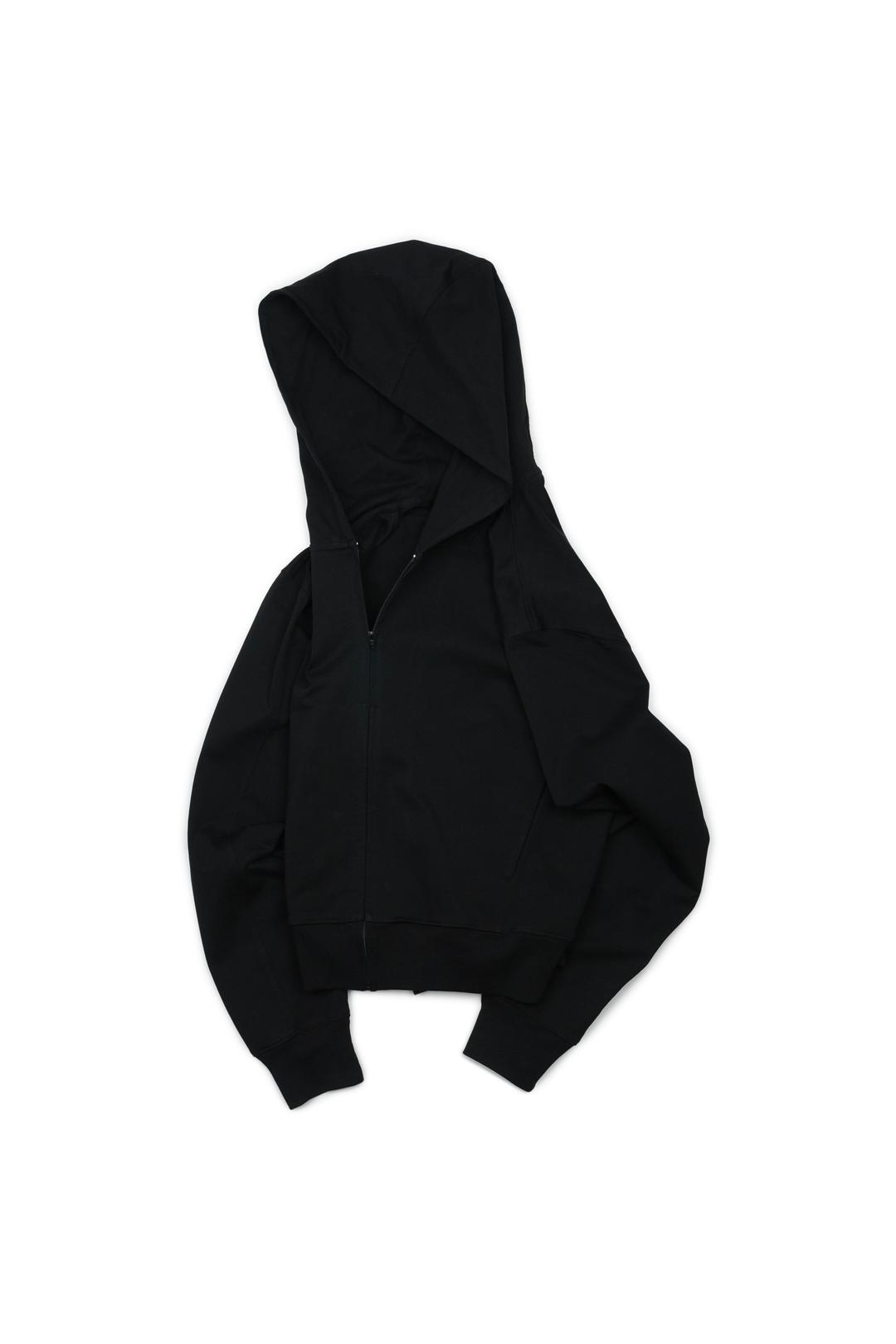 Contour Segment Épure Crop Zip-Up Black