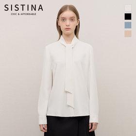 [SISTINA] 타이 라운드넥 블라우스_AWWBLO41010