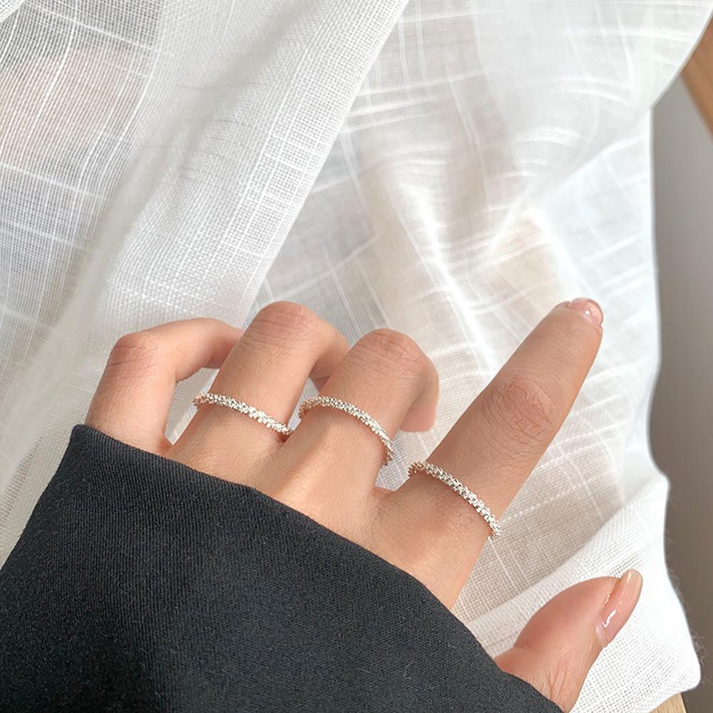 블링 실버 체인 925 은 반지