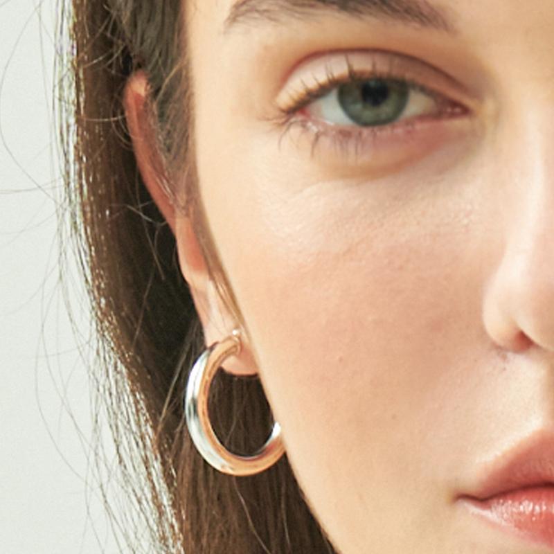 Grand Hoop Silver Earring Ie281 [Silver]