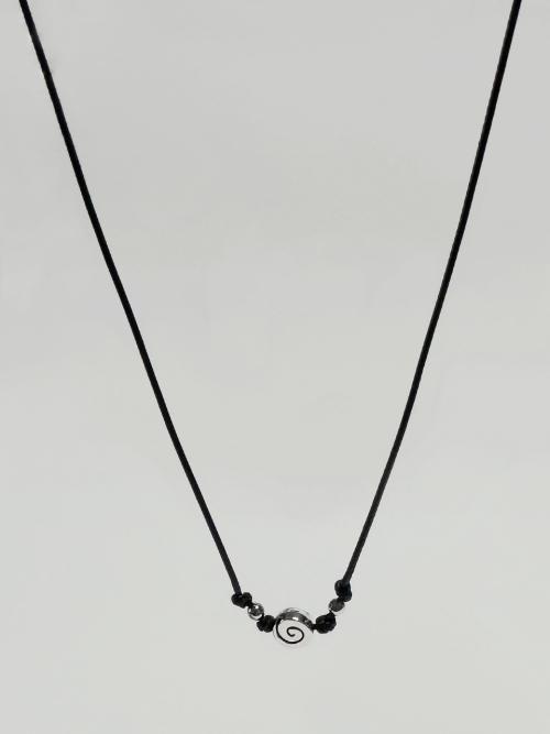 Spiral Ball Leather Choker.