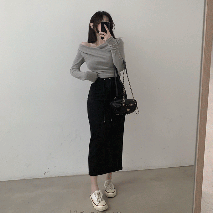 [당일배송][자체제작][봄신상] 155cm 코즈 밴딩 스커트 -2 color [기장추가]