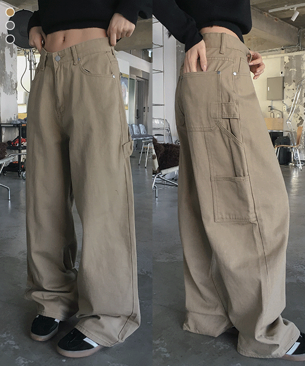 스콘 카펜더 와이드 코튼 팬츠