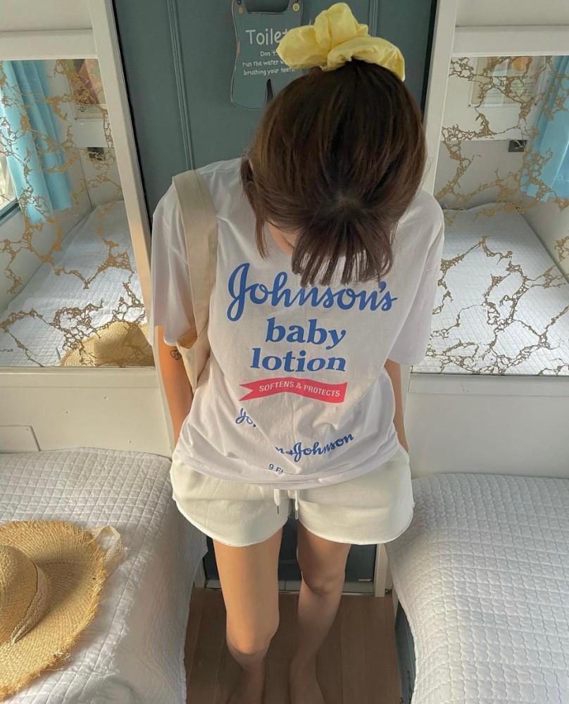 존슨즈 베이비 빅사이즈 루즈핏 라운드 반팔 티셔츠
