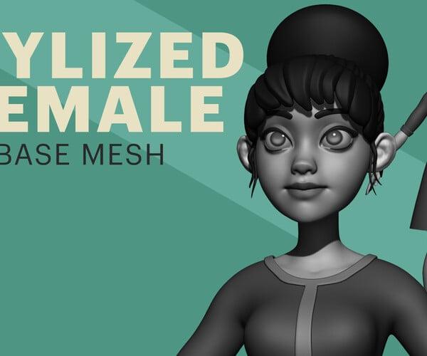 ArtStation - Body basemesh - Stylized female | Resources