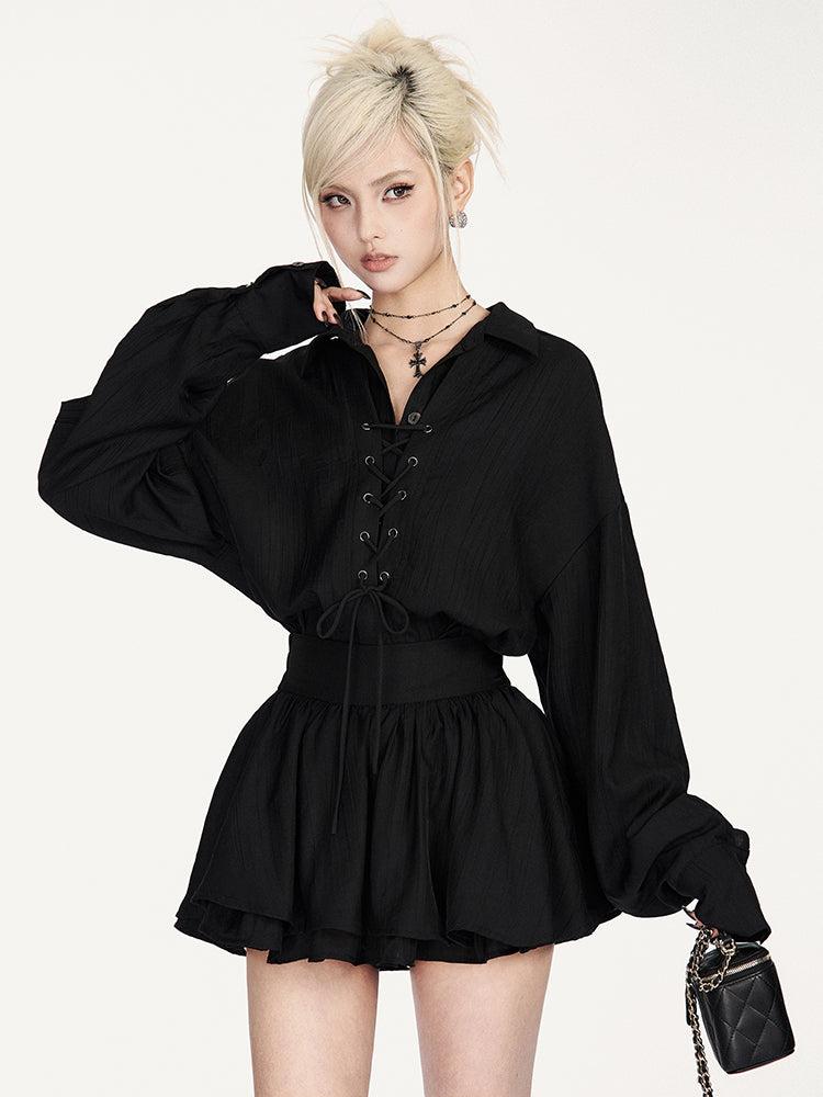 French Tie Suit Shirt/Skirt VOC0365