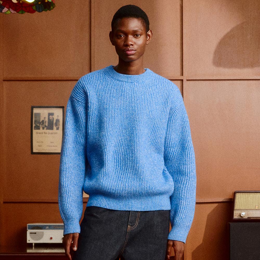 Multi-tweed Sweater (BLUE)