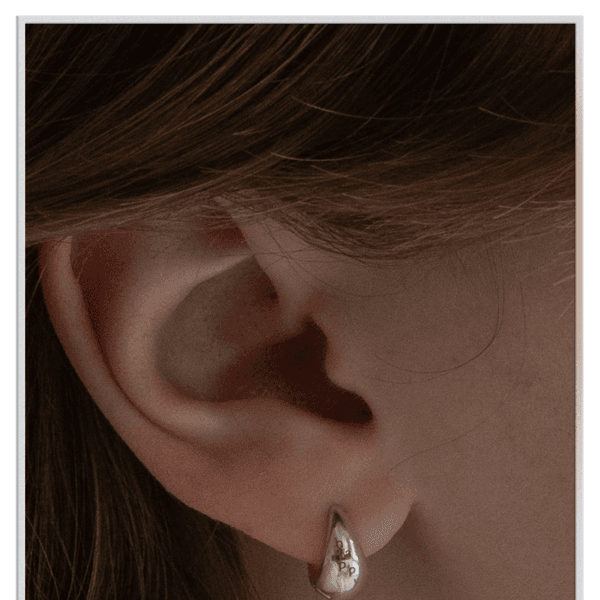 Happiness, silver earring