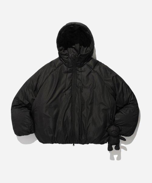 BEAR KEYRING PUFFER JACKET BLACK
