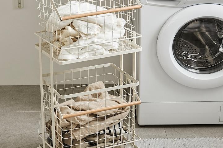 [주말특가]컴포트 와이어 햄퍼 2단 빨래바구니