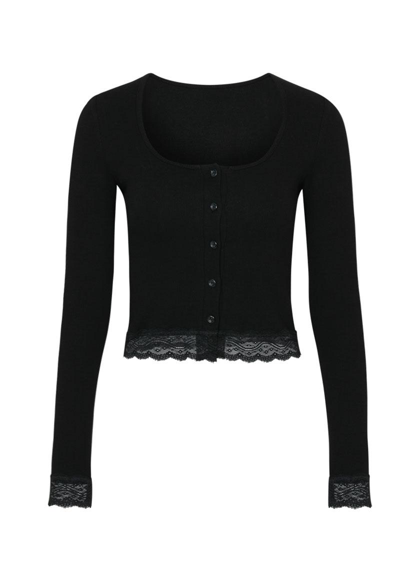 Golgi Lace Cardigan (Black)