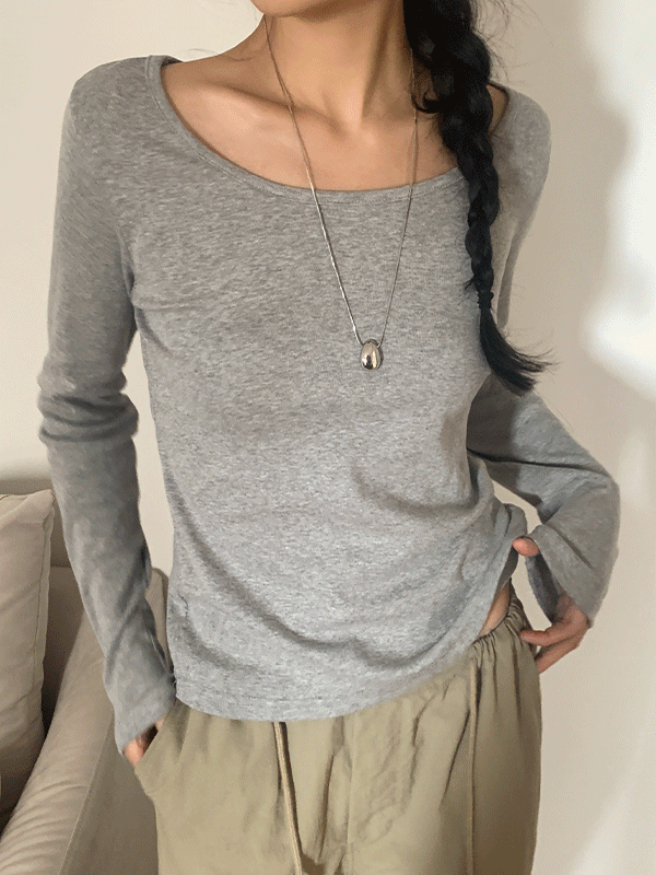 나이니 [인기재진행🏆/당일발송/핏예쁨] 론타 루즈핏 베이직 유넥 기본 긴팔 티셔츠