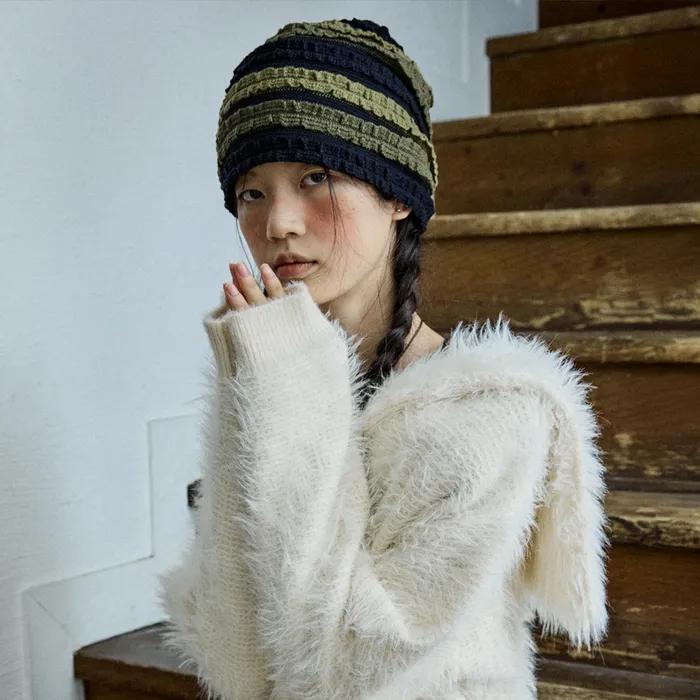 Lace Veil Beanie_Green