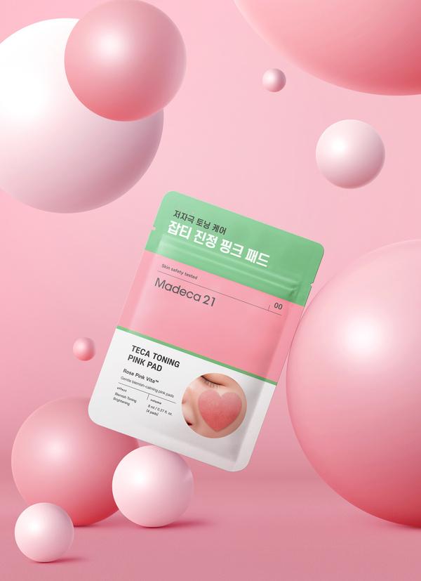 마데카21 테카 토닝 핑크 패드 4매입
