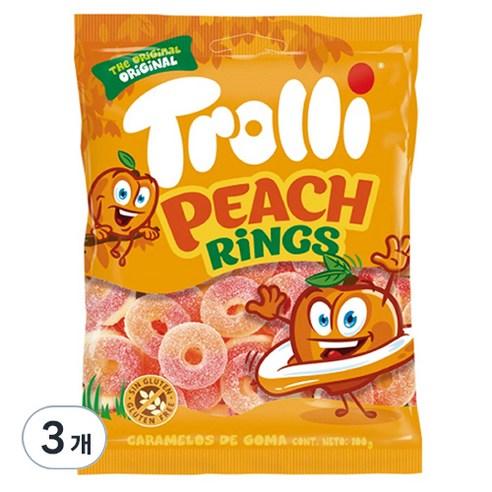 트롤리 피치링스, 100g, 3개 - 츄잉젤리 | 쿠팡
