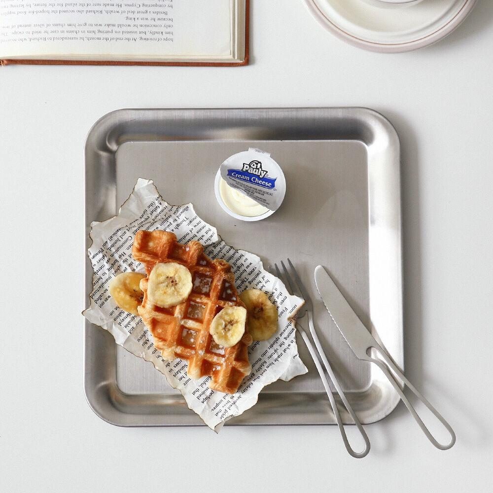 스텐 사각 쟁반 메탈 트레이