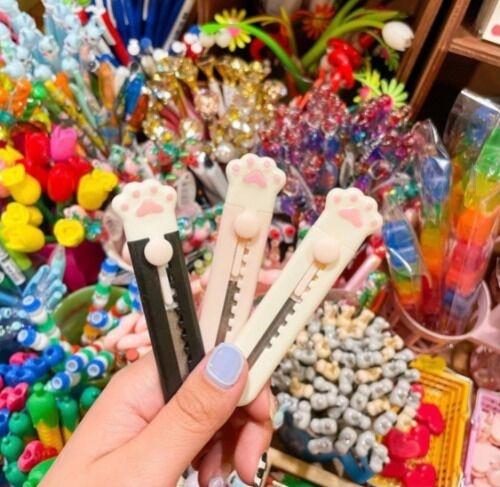 [수바코] 고양이 젤리발 미니 칼 3컬러, 고양이, 택배칼, 작은칼, 문구칼