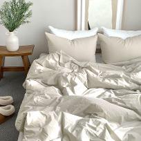 파인 고밀도 워싱 극세사 양면 차렵이불 SS/Q (4컬러)