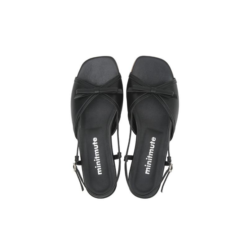 ribbon slingback - black