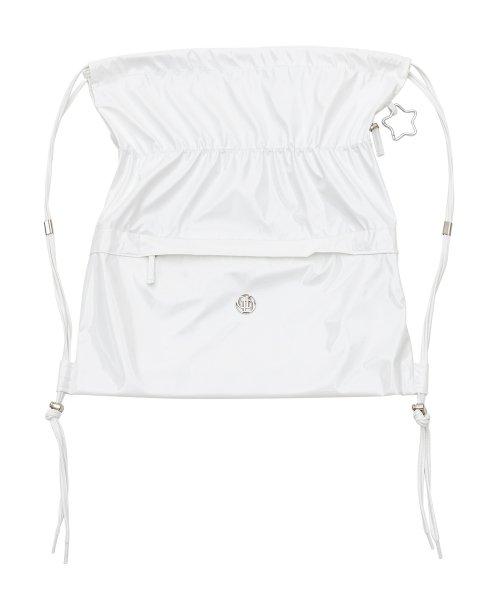 돈애스크마이플랜(DAMP)  글로시 스트링 백팩 화이트 - 사이즈 & 후기 | 무신사