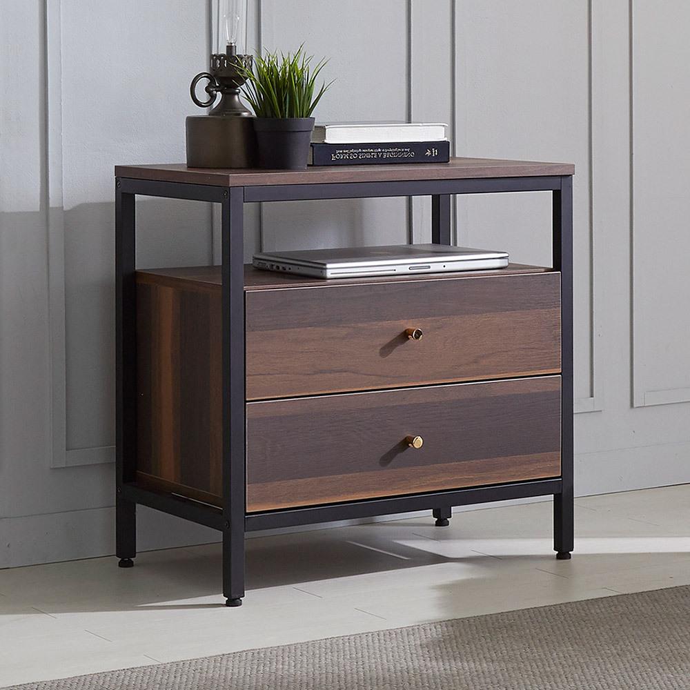 피지체 브라운 650 3단 거실장협탁/침대수납장티비다이TV대