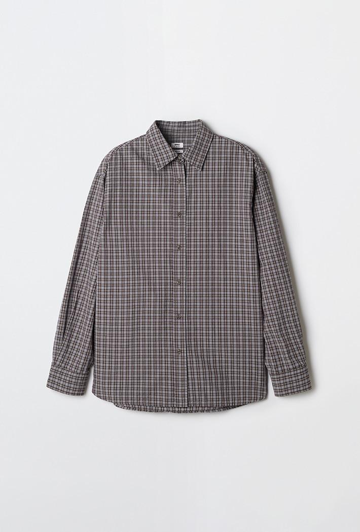 여성 오버핏 체크 셔츠_SPYCG23G05