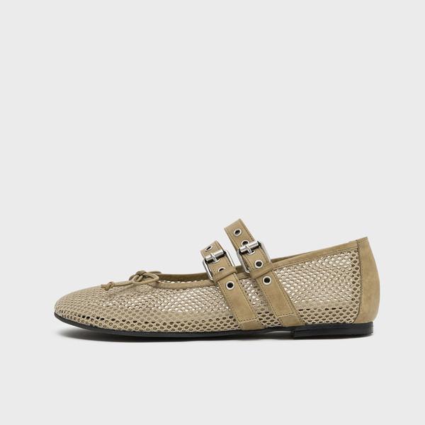 NOI MESH BALLET FLAT_SEPIA BEIGE