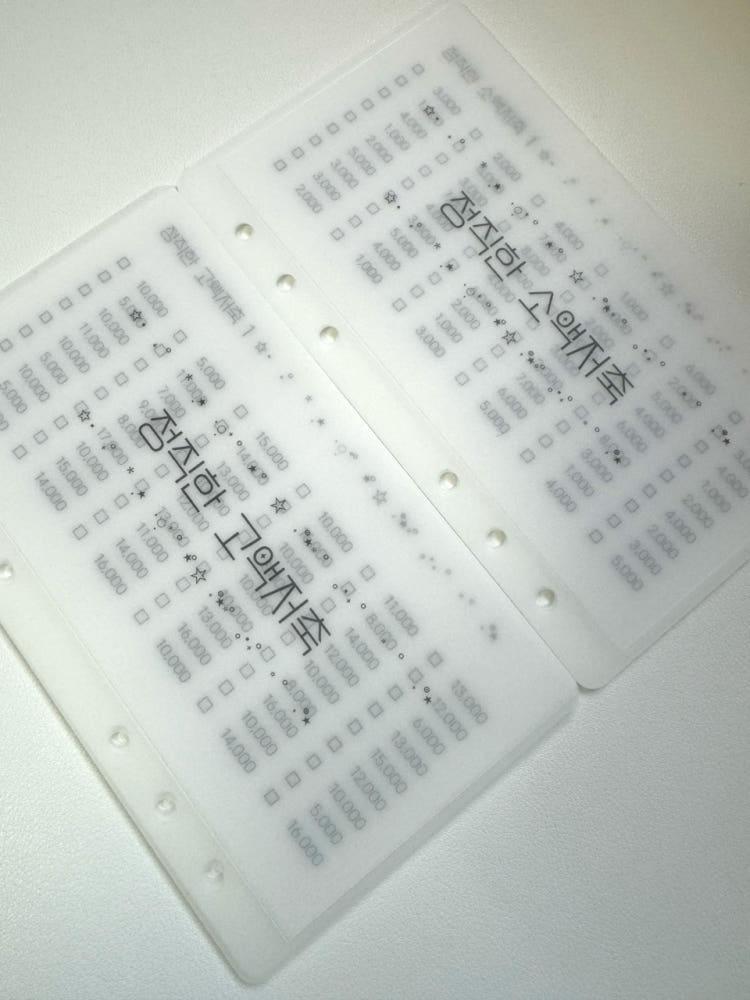 A6 정직한 저축(소액,고액) 현금챌린지 저축챌린지 현금생활 예산 바인더